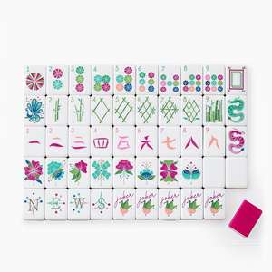 Fichas de Mahjong Americanas de Color Rojo Rosa de Buena Calidad, Fichas de Mahjong Americanas Oh My Mahjong, Juego de Mahjong de Acrílico - Product Image 6