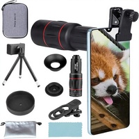 Lentes para Teléfono Inteligente con Enfoque Manual 36X, Teleobjetivo HD con Zoom, Clip para Trípode, Compatible con iPhone y Android
