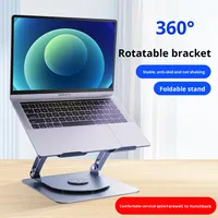 Support pour ordinateur portable en alliage d'aluminium à double ventilateur rotatif, refroidissement de bureau, levage, pliage, augmentation de la hauteur, tablette LH-T619G
