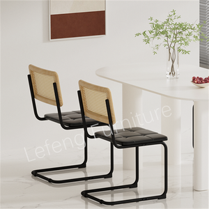 Chaise Cesca sans bras de style <span class=keywords><strong>Marcel</strong></span> Breuer du milieu du siècle dossier en bois chaises de salle à manger en rotin pour café restaurant hôtel - Product Image 3
