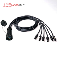 Câble multipaire d'alimentation de scène ABCCABLS Socapex 19 broches, câble de distribution Powercon 6 voies pour l'éclairage de scène