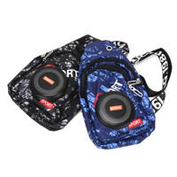 Sac à bandoulière multifonctionnel avec haut-parleur, lumière RGB, tissu Oxford, audio 10W stéréo, TF/FM/USB/AUX pour les voyages/le sport