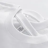Plain White O-Neck T-Shirts, 100% Cotton, High Quality