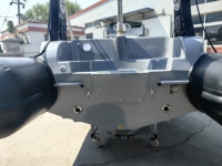 Bateau semi-rigide sportif de luxe Bulguria Fashion Grey Hull 19 pieds, coque en fibre de verre à profil en V profond, Hypalon, 580 Zodiac, pour la pêche