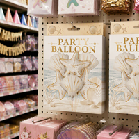 Décoration de fête sur le thème de l'océan, 6 ballons en aluminium en forme de coquillages et d'étoiles de mer blanc crème pour les magasins de décoration de fête et les chaînes de vente au détail