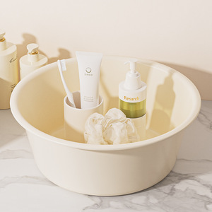 Lavabo de <span class=keywords><strong>pie</strong></span> redondo para el hogar Lavabo de plástico grande multifuncional de plástico colorido para limpieza del hogar - Product Image 1