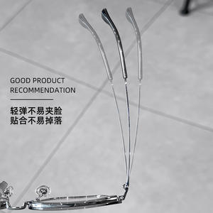 Montura de Gafas Cuadradas de Titanio con Media Montura para Hombre Danyang M23-18, Montura Ligera para Gafas de Miopía para Negocios - Product Image 4