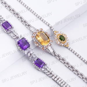 Pulsera de tenis de zafiro azul natural para mujer, joyería de piedras preciosas de Plata de Ley 925, elegante regalo de piedra natal para ella - Product Image 6