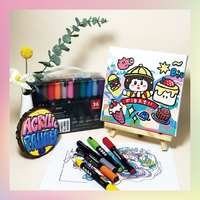 Bestationery Marqueurs promotionnels pour fournitures scolaires, ensemble de 12 marqueurs permanents pour graffiti, coloriage, croquis, peinture acrylique et nail art