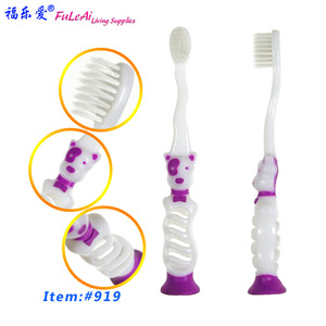 Fuleai Children's Toothbrush Soft Bristle 3-12 Years Manual Toothbrush With Suction Cup Design - Product Image 4