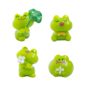 Lindas Mini Figuras de Animales de Resina, Adornos de Ranas en Miniatura para Coche, Jardín, Hogar, Decoración de Bonsái - Product Image 5