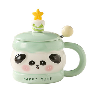 <span class=keywords><strong>Taza</strong></span> <span class=keywords><strong>de</strong></span> Cerámica con Tapa y Cuchara, Diseño Creativo y Ecológico, Embalaje en Caja <span class=keywords><strong>de</strong></span> Color, Aspecto Elegante, Ideal para Regalo a <span class=keywords><strong>Mejores</strong></span> Amigos - Product Image 5