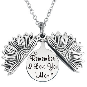 You Are My Sunshine-collar con colgante <span class=keywords><strong>de</strong></span> girasol abierto, joyería Bohemia, Mejores Regalos <span class=keywords><strong>de</strong></span> amistad, collar con letras Bff - Product Image 5