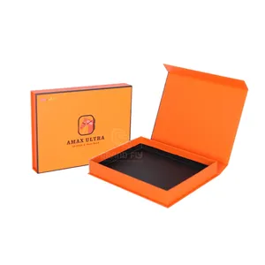 Boîte cadeau rigide personnalisée pour parfum, style livre, avec couvercle rabattable, insert en mousse et fermeture magnétique, estampage or, emballage cadeau de luxe - Product Image 3