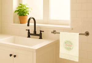 Essuie-tout de cuisine en lin pour four |   Linge de cuisine et torchon réutilisables en lin 100 % naturel de qualité supérieure, écologiques, motif sur le thème de la pâtisserie - Product Image 3