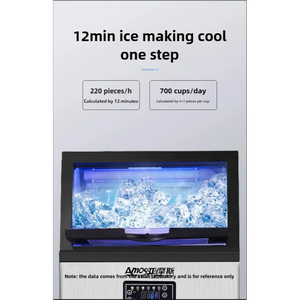 Fabricante de hielo comercial para restaurante en casa/cuadrado de acero inoxidable alimentado por batería adecuado para uso de negocios en hoteles al aire libre - Product Image 5