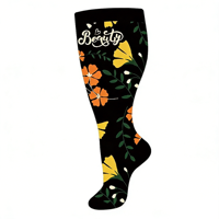 Chaussettes de compression XXL sur mesure en nylon 15-20 mmHg pour mollets larges, pour femmes et hommes, vente en gros 2026