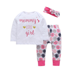Ropa Infantil al por Mayor, Trajes de Algodón para Bebés Niñas de Corea con Lindos Pantalones de China - Product Image 1