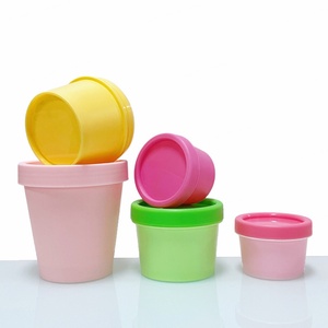 Wholesale Custom Color Cosmetic Package Airtight Beauty PP <b>Jar</b> 200ml 250ml Pink Green <b>Plastic</b> PP <b>Jar</b> for Ice Cream - Product Image 5