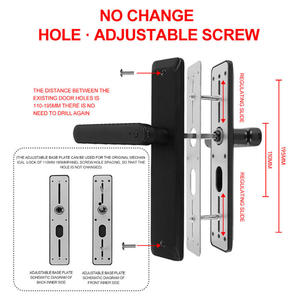 Aien Vàng-Màu Nhà Thông Minh Brass Khóa Cửa Điện Xử Lý Tuya Sinh Học Gỗ Nhôm Thép Wifi Ứng Dụng Kết Nối Đám Mây Lưu Trữ Dữ Liệu - Product Image 4