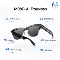Gafas con Cámara IA M08C de 8MP, Grabación 1080P a 30FPS, Descarga WiFi, Llamadas ENC para Creación de Contenido Deportivo y Turismo