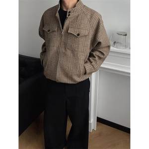Veste Harrington à capuche Oclin American Rero Houndsooh Shor pour homme, style printemps, haut de gamme, Old Money, coupe longue et ajustée, en modal - Product Image 3