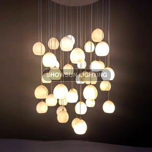 Lampadario Moderno di Lusso in Alabastro Naturale da 36 Pollici per <span class=keywords><strong>Soggiorno</strong></span> - Product Image 5