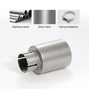 Silenciador de coche universal de acero inoxidable estilo estrella personalizado, puntas de escape individuales - Product Image 5