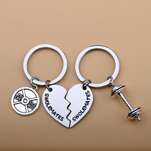 LLavero <span class=keywords><strong>de</strong></span> barra deportiva <span class=keywords><strong>de</strong></span> fuerza personalizado, pesas <span class=keywords><strong>de</strong></span> levantamiento <span class=keywords><strong>de</strong></span> pesas, mancuerna, peso, Fitness, gimnasio, llavero, regalo para parejas, compañeros <span class=keywords><strong>de</strong></span> swole - Product Image 5
