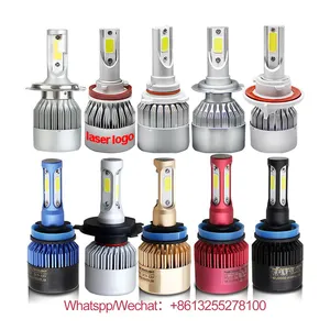 h4 phare lumineux ampoules Suppliers-Phares de voiture Led à faisceau bas et Super lumineux, 2 pièces, phare automobile H13 H1 H3 9005 9006 880 H11 H7 h4 S2 C6