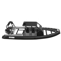 NERVURE en aluminium de luxe 25ft Rhib760 Orca Hypalon/Bateau gonflable en PVC avec terrasse
