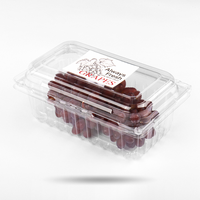 Fourniture de boîtes en PET transparentes à clapet pour fruits frais Conteneur d'emballage Perforé en plastique Tomate Cerise Raisin Fruits Punnets Boîtes