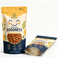 Sachet refermable personnalisé à faible quantité minimale de commande, imprimé sur mesure, de qualité alimentaire, pour snacks, noix, friandises pour chiens et chats