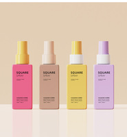 Flacon pulvérisateur en plastique PET carré écologique 100 ml Emballage vide pour soins de la peau Tonique Lotion Sérigraphie