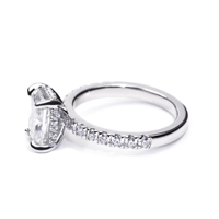 Bague de Fiançailles Tianyu Moissanite Taille Radiant Certifiée GRA 2ct 3ct Moissanite Plaqué Or Argent 925 pour Femme