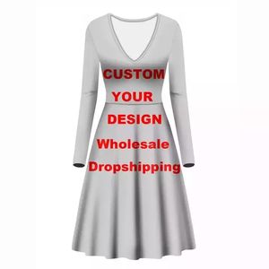 Abiti da <span class=keywords><strong>sera</strong></span> donna <span class=keywords><strong>stampa</strong></span> elegante su richiesta abito unico donna personalizzato 2023 manica lunga abiti da spiaggia donna estate - Product Image 2