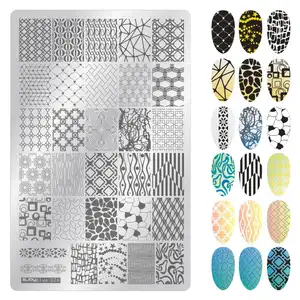LOOTAAN Image Custom Nail Plate Stamp Steel Personalized Pattern Nail Art Transfer Plates Wholesale Nail Art Stamp Plate
