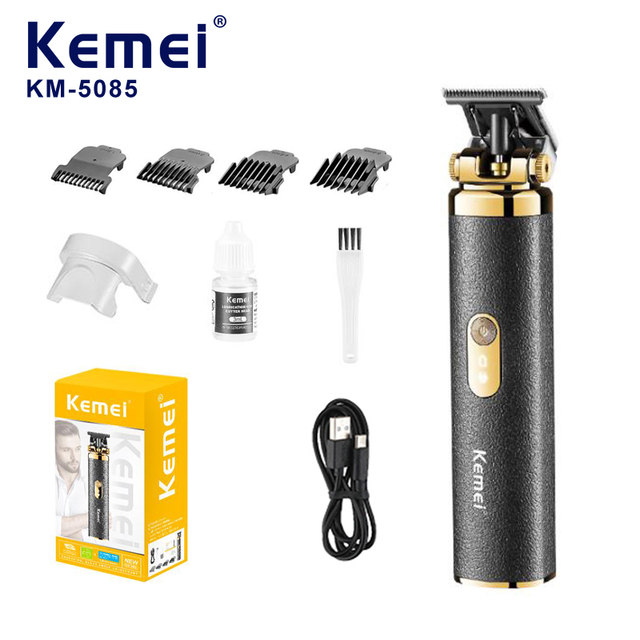 Kemei Km-5085 Usb Charging Oil Head Engraving Shaver Large Capacity Lithium Battery Long Standby Hair Clipper Zero Gaps Trimmer