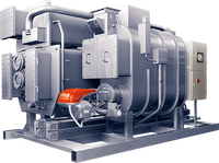 Refroidisseur/chauffage à absorption LiBr de type gaz de combustion/vapeur, refroidisseur à absorption à combustion directe