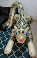 Animal léopard des neiges gonflable de dessin animé en PVC personnalisé de haute qualité