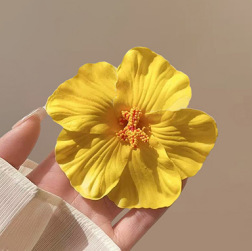 Hochwertige 5cm Ei Haars pange Hawaiian Plume ria Blume Korean Foam Haars pange Fabrik Großhandel Hot Selling Hochzeit im Freien - Product Image 3