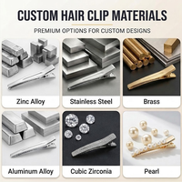 Barrettes à cheveux personnalisées en alliage de zinc Mosen Boutique, barrettes à fleurs noires de luxe, production de cadeaux OEM spécialisée