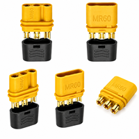 Adaptateurs de batterie LIPO MR30 MR60 Amass XT90H avec caches, connecteurs plaqués or 30A, connecteurs à balle XT60H