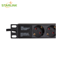 Unité de distribution d'alimentation industrielle Starlink 19'' avec 9 prises allemandes, 16A, rallonge en cuivre sans interrupteur