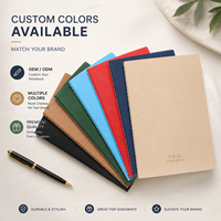 Carnet en papier kraft vintage avec logo personnalisé, A5 B5, reliure cousue, couverture souple, journal pour la promotion scolaire