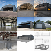 Edificio Prefabricado de Estructura de Acero Moderna para Taller, Almacén, Hangar de Aviones con Diseño Expandible