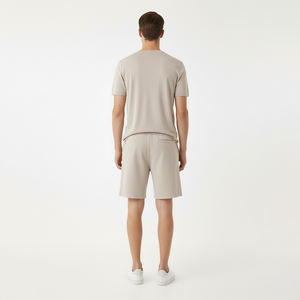 <span class=keywords><strong>Maglione</strong></span> OEM da <span class=keywords><strong>uomo</strong></span> estivo <span class=keywords><strong>leggero</strong></span> in <span class=keywords><strong>cotone</strong></span> e nylon, t-shirt in maglia, pantaloncini in maglia, set sportivo in maglia tinta unita. - Product Image 4