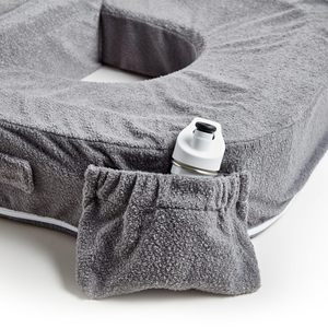 Almohada ergonómica para lactancia en forma de U con funda de felpa, bolsillos laterales ajustables y soporte para el embarazo - Product Image 3