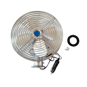 Haute qualité Chrome 8 ''<span class=keywords><strong>voiture</strong></span> USB refroidisseur d'air ventilateurs ventilateurs électriques robustes pour véhicule Auto camion Forklift-DC12V 24V robuste - Product Image 2