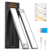 Lumière LED à détecteur de mouvement moderne rechargeable, à intensité variable, commande tactile, fixation magnétique, éclairage intérieur, armoire de cuisine